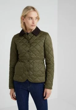 Barbour DEVERON QUILT - Light Jacket - Olive/pale Pink