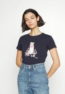 Barbour BEACONS TEE - Print T-shirt - Navy