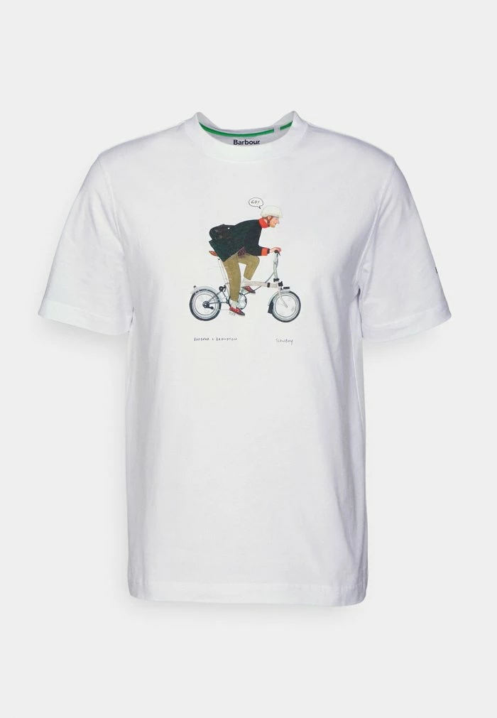 Barbour BROMPTON SLOWBOY GO - Print T-shirt - White - Image 5