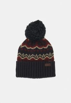 Barbour CASE FAIRISLE BEANIE UNISEX - Beanie - Navy/cordovan