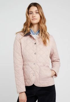 Barbour DEVERON QUILT - Light Jacket - Pale Pink/white