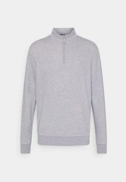 Barbour BATTEN HALF ZIP - Long Sleeved Top - Grey Marl