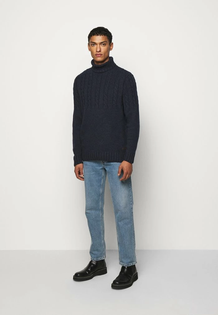 Barbour DUFFLE CABLE CREW - Jumper - Denim - Image 2