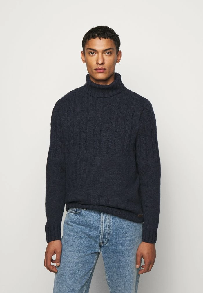 Barbour DUFFLE CABLE CREW - Jumper - Denim