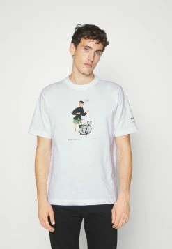 Barbour BROMPTON SLOWBOY READY - Print T-shirt - White