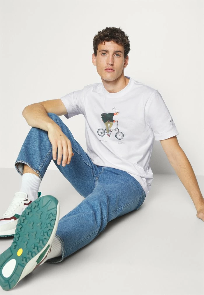 Barbour BROMPTON SLOWBOY GO - Print T-shirt - White - Image 4