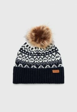Barbour ALPINE FAIR ISLE POM BEANIE - Beanie - Navy