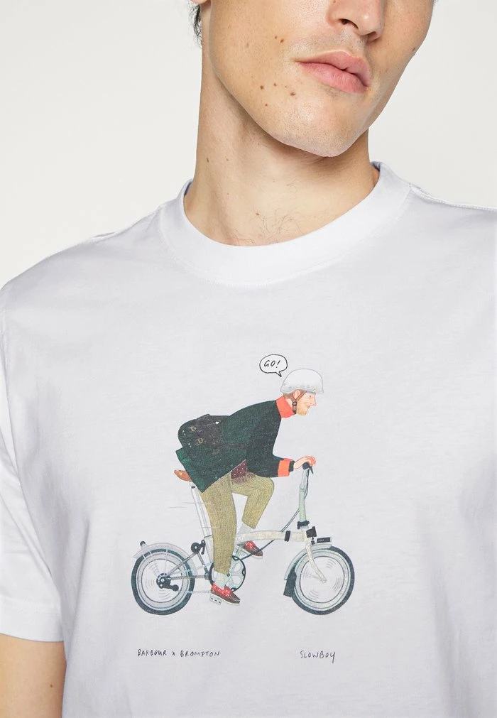 Barbour BROMPTON SLOWBOY GO - Print T-shirt - White - Image 6