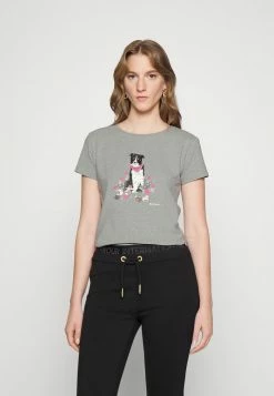 Barbour BEACONS TEE - Print T-shirt - Light Grey Marl