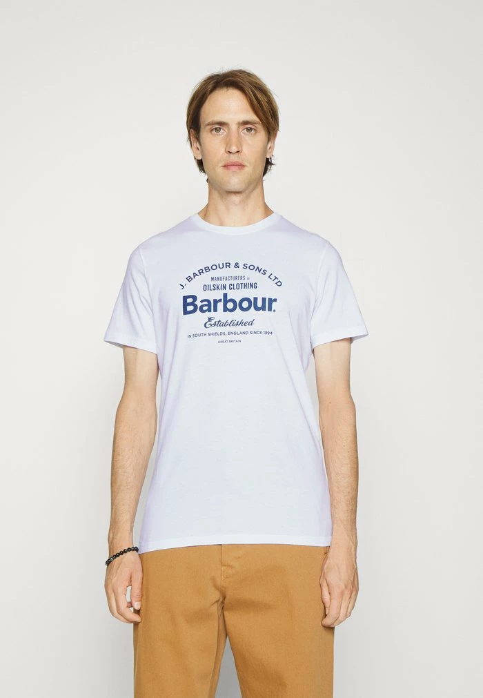 Barbour AIRTON TEE - Print T-shirt - White