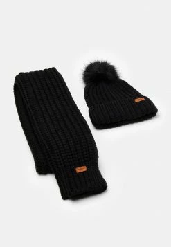 Barbour SALTBURN BEANIE SCARF SET - Scarf - Black