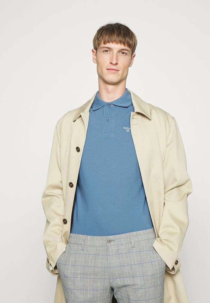 Barbour Polo Shirt - Force Blue - Image 4