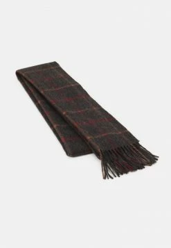 Barbour TATTERSALL SCARF UNISEX - Scarf - Charcoal/red