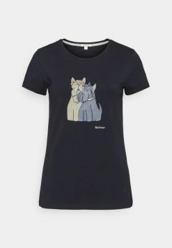 Barbour HIGHLANDS TEE - Print T-shirt - Navy