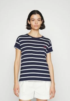 Barbour OTTERBURN TEE - Print T-shirt - Navy/white