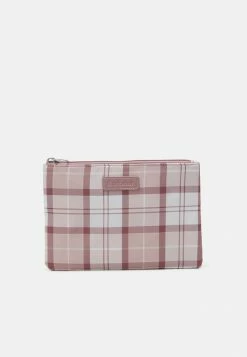 Barbour TARTAN POUCH SET - Wash Bag - Dewberry Pink