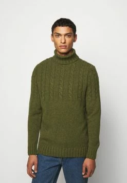 Barbour DUFFLE CABLE CREW - Jumper - Willow Green