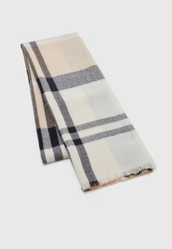 Barbour LAWERS TARTAN SCARF - Scarf - Hessian/navy