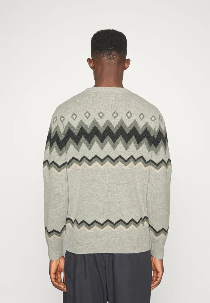 Barbour FAIRISLE CREW - Jumper - Light Grey - Image 3
