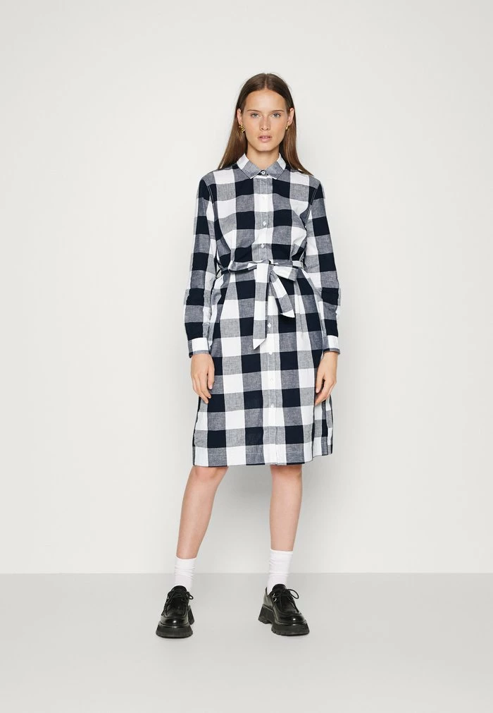 Barbour TERN CHECK DRESS - Day Dress - Navy