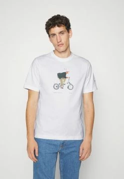 Barbour BROMPTON SLOWBOY GO - Print T-shirt - White